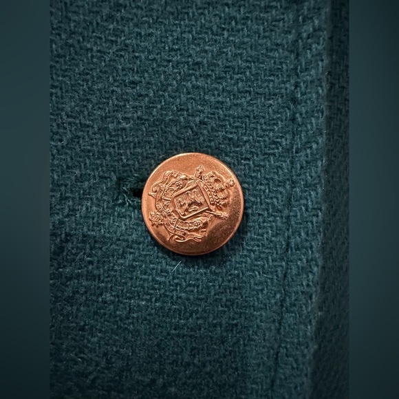 J Crew Majesty green wool pea coat size 4 - Picture 2 of 5